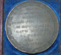 Commemorative medallion back