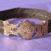 Blue enamel hair bracelet