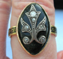 Fleur de Lis Mourning Ring Back