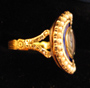 Blue Enamel K Ring Side