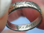 Silver Posy Ring 1650 Inside