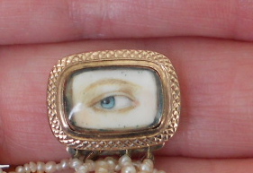 close of eye Eye MIniature Portrait Bracelet Georgian
