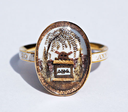 Anachronistic 1780 Memento Mori Neoclassical Ring