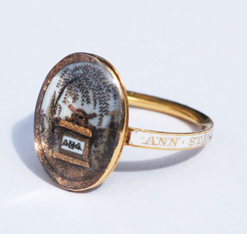 Anachronistic 1780 Memento Mori Neoclassical Ring